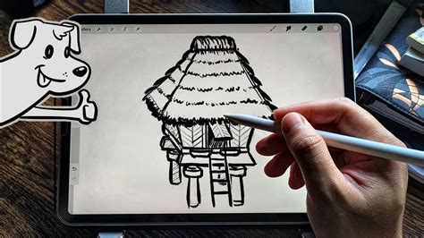 How to draw a traditional Ifugao house .